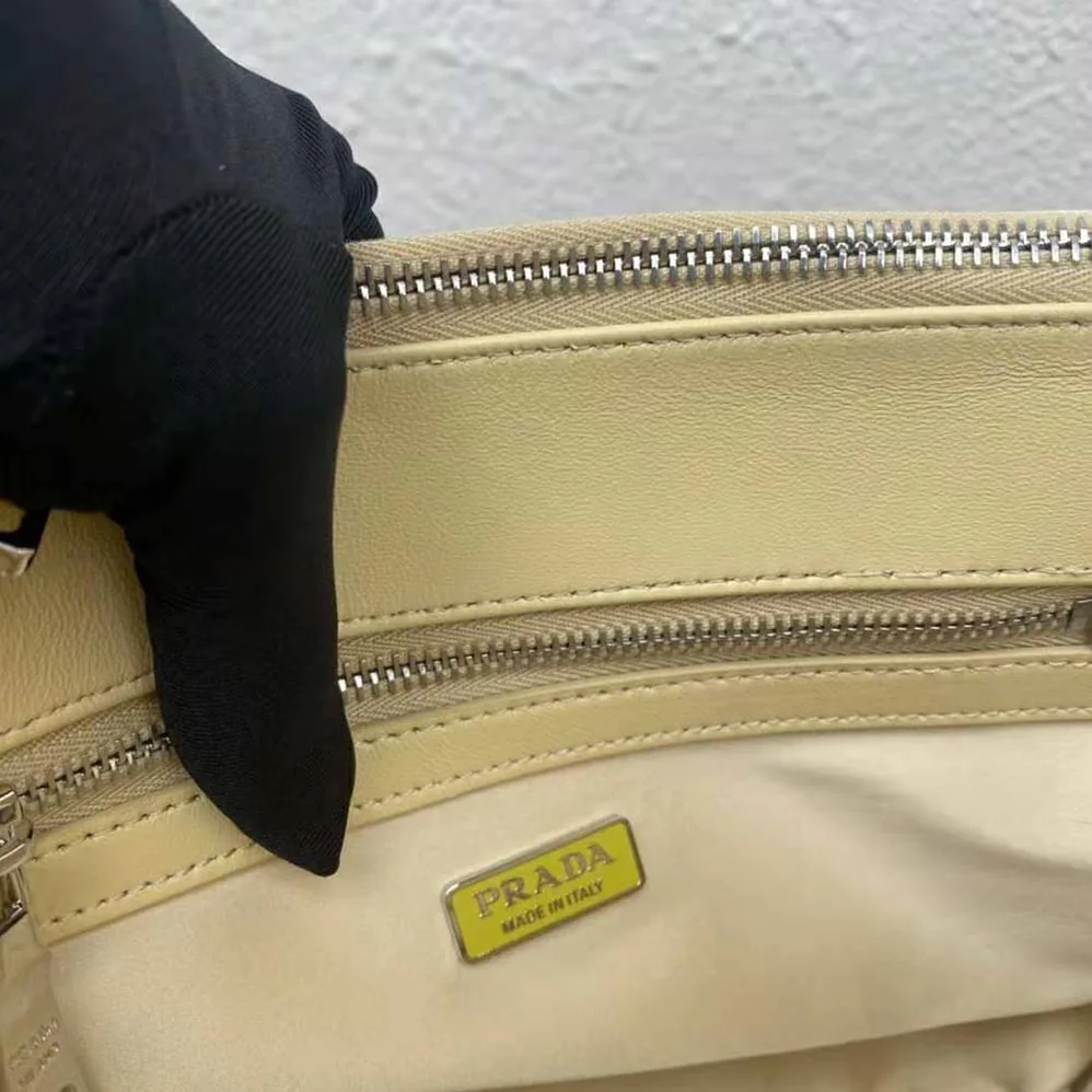 Prada Galleria Satin Mini-Bag with Crystals for Women in Gold Prada Galleria Satin Mini-Bag with Crystals for Women in Gold
