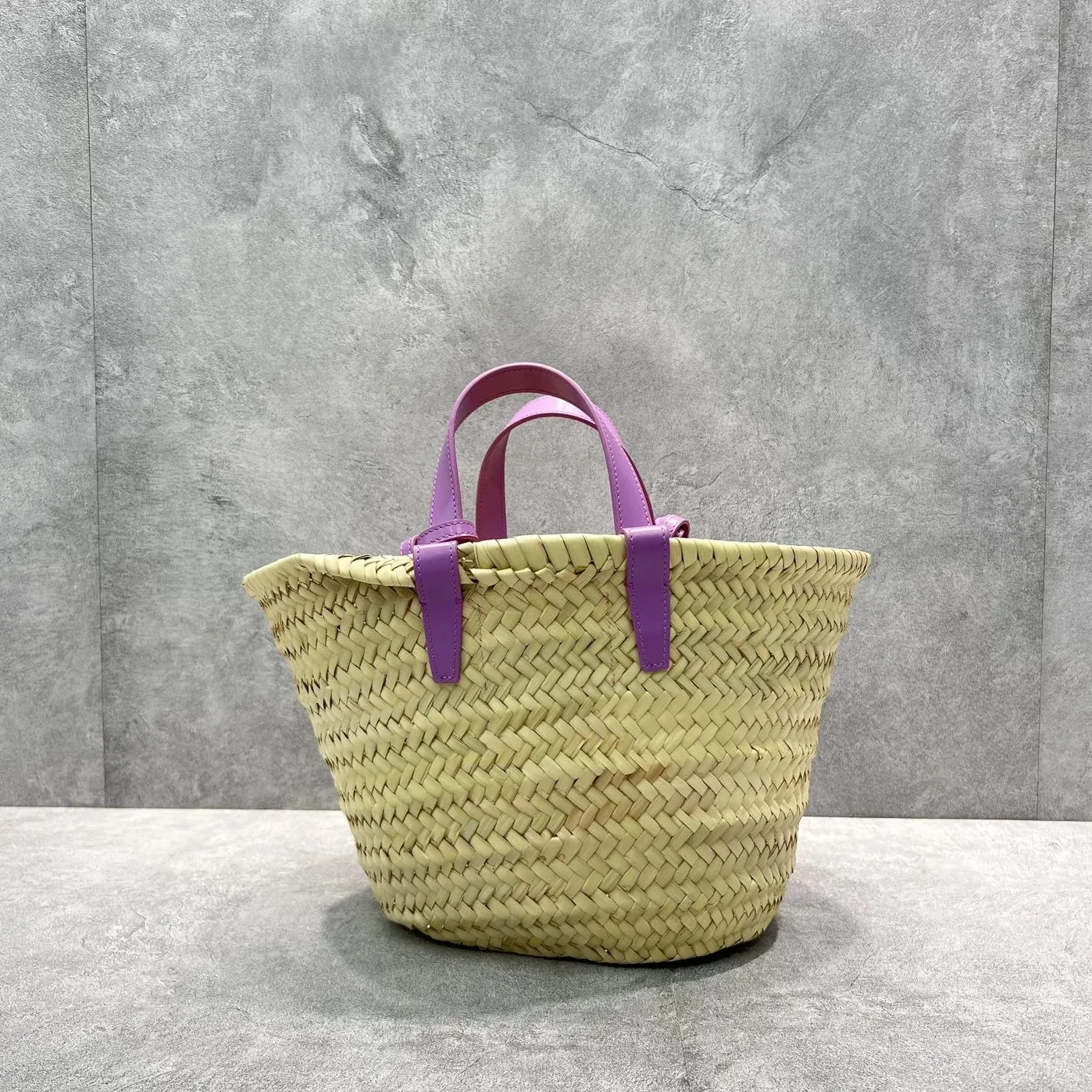 Celine Teen Triomphe Celine Classic Panier In Palm Leaves And Lizard Violet / Celine Teen Triomphe Celine Classic Panier In Palm Leaves And Lizard Violet /