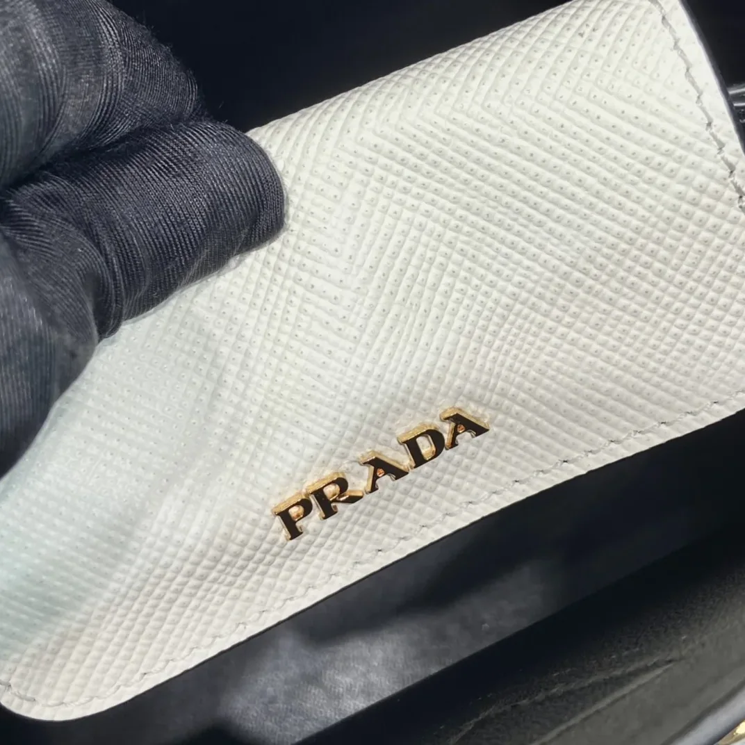 Prada Double Saffiano Mini Bag White