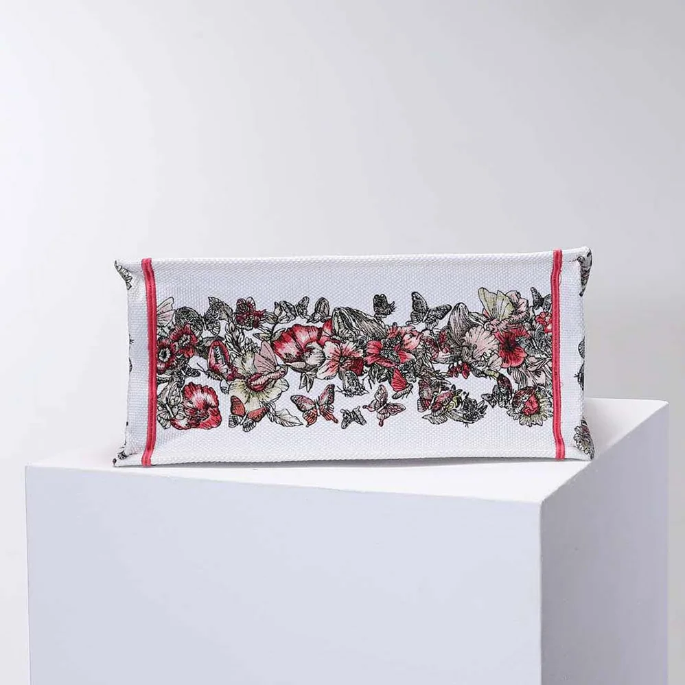 Dior Medium Dior Book Tote Multicolor Butterfly Embroidery for Women