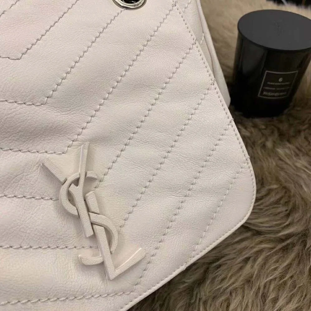 Saint Laurent YSL Nolita Medium Bag Vintage Leather for Women in White Saint Laurent YSL Nolita Medium Bag Vintage Leather for Women in White