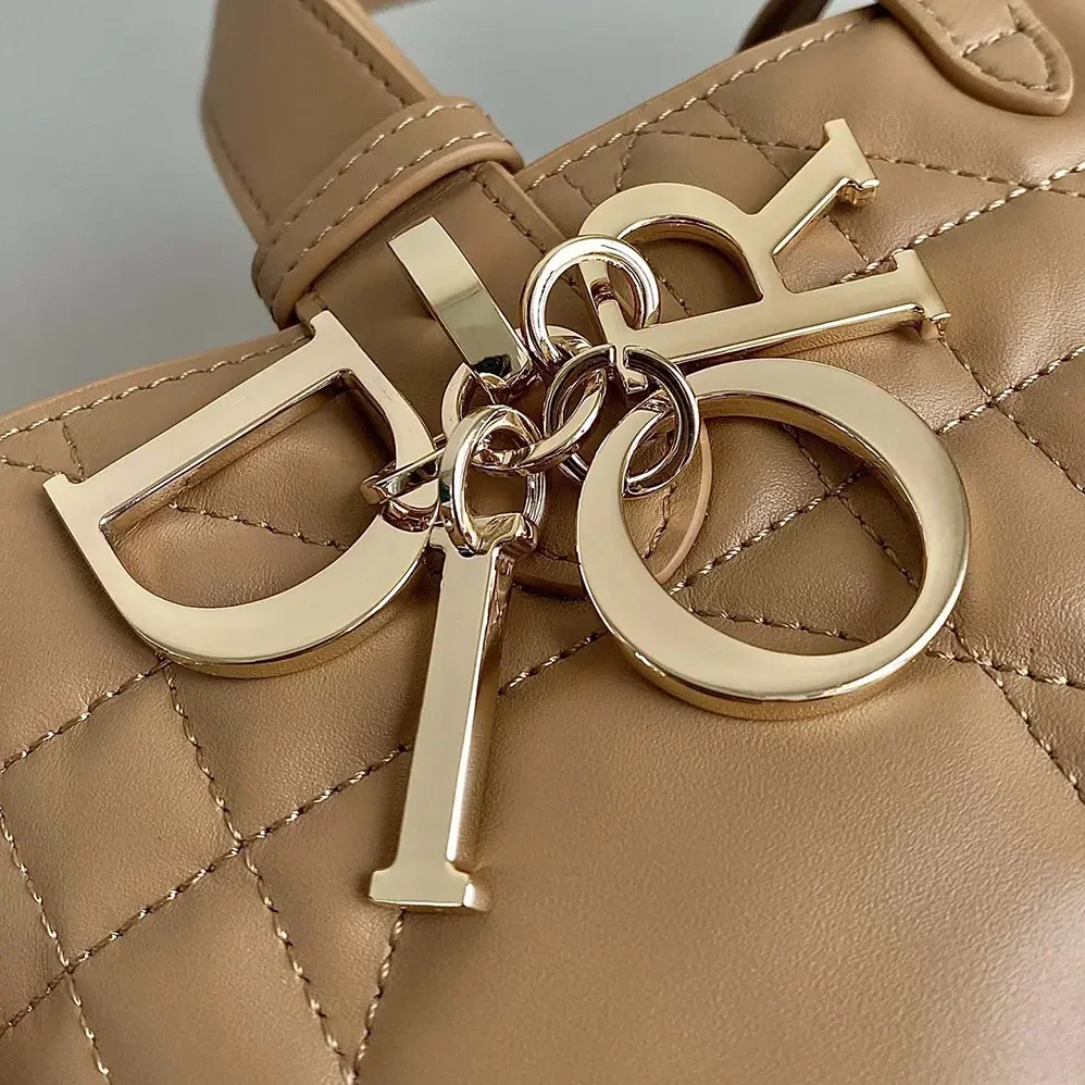 Dior Medium Dior Toujours Bag Medium Tan Macrocannage Calfskin for Women