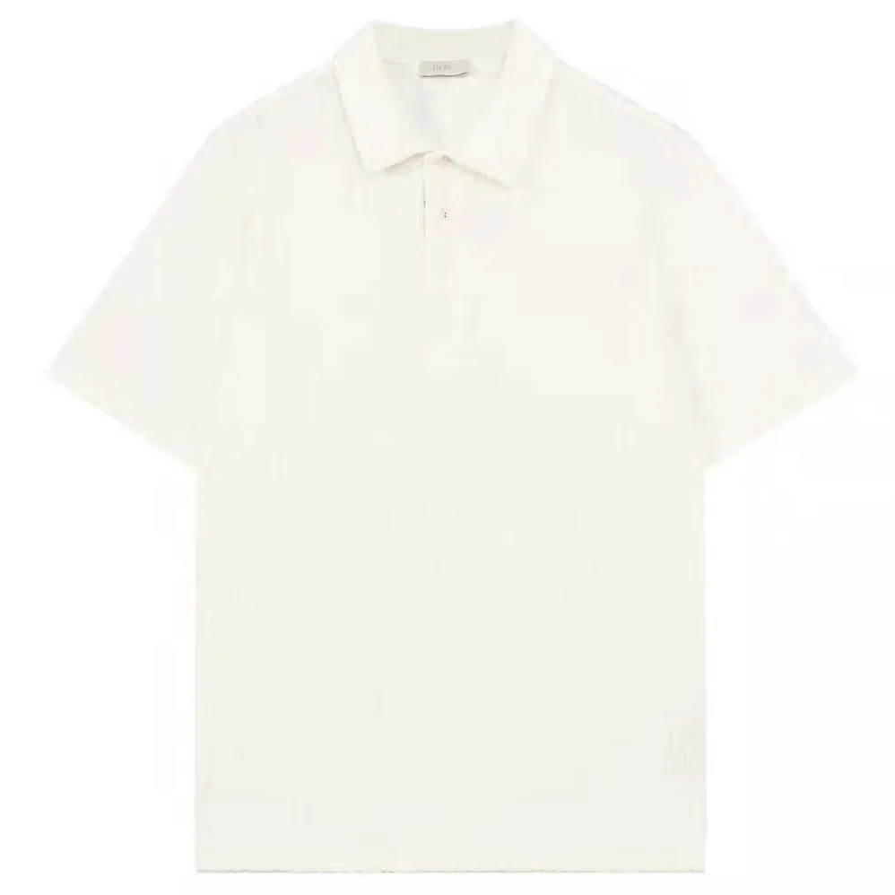 Dior Oversized Dior Oblique Polo Shirt White Terry Cotton Jacquard for Men