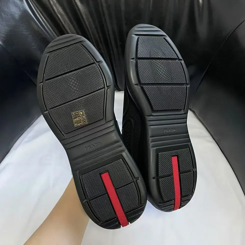 Prada Americas Cup Knit Slip-On for Men in Black