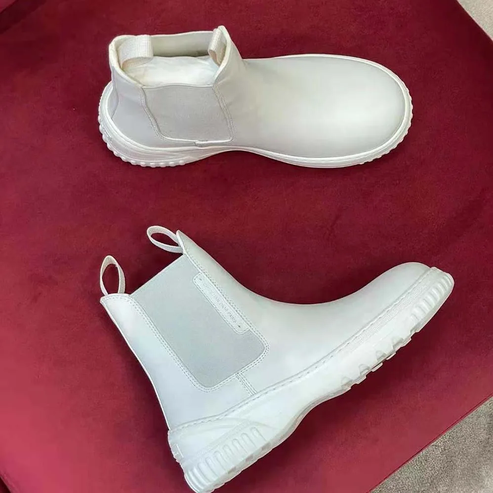 Dior D-Racer Ankle Boot White Calfskin for Men
