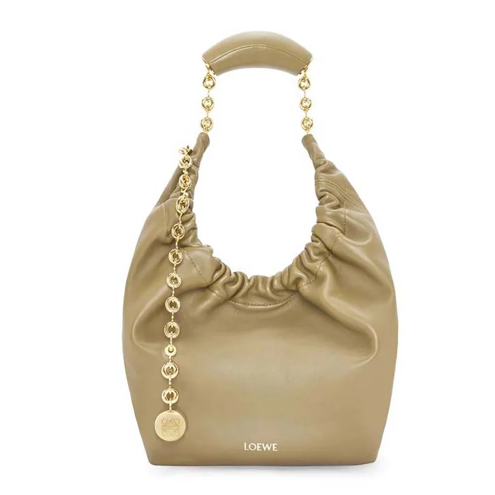 Loewe Small Squeeze Bag in Nappa Lambskin for Women in Clay Green Loewe Small Squeeze Bag in Nappa Lambskin for Women in Clay Green