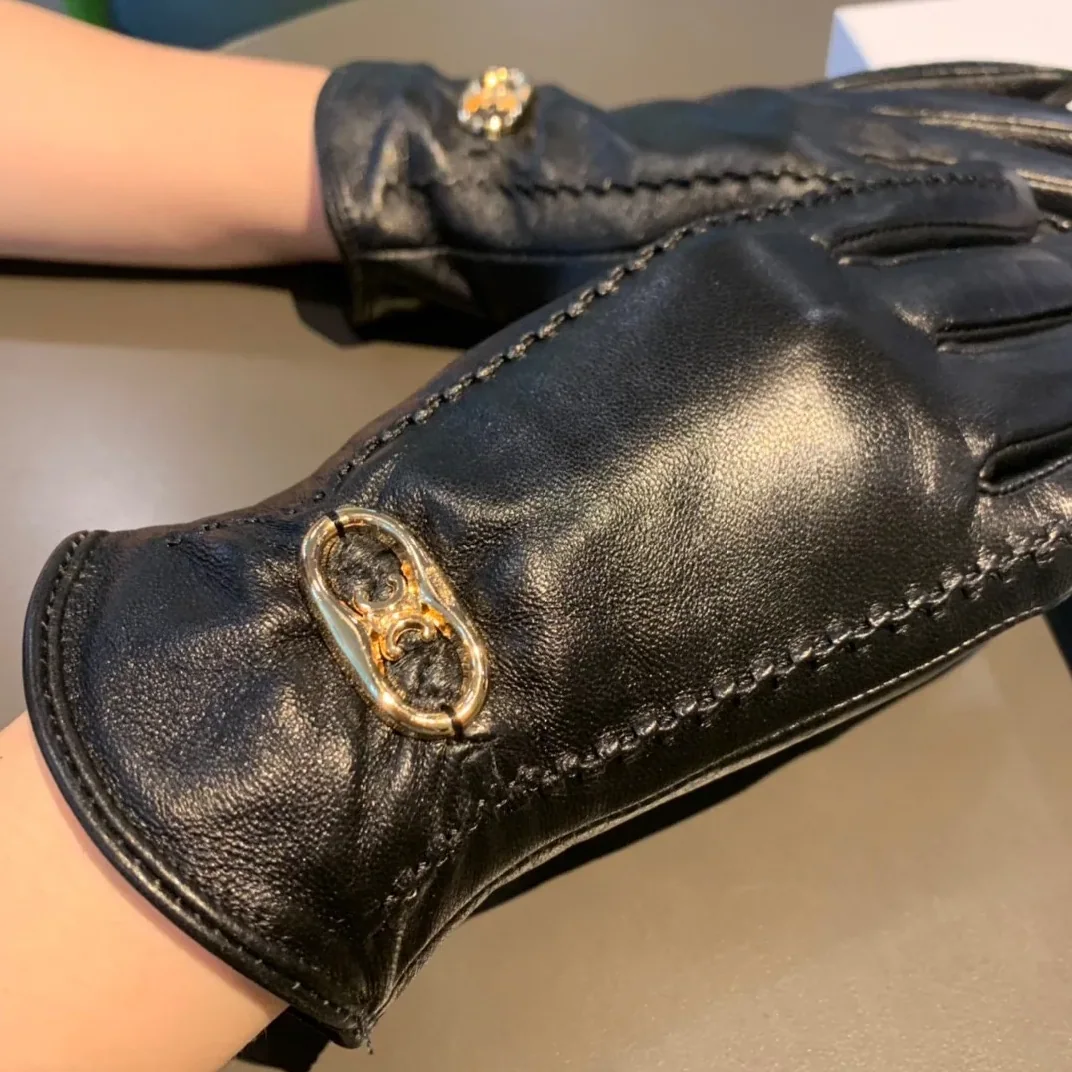 Celine Triomphe Gloves In Black Celine Triomphe Gloves In Black