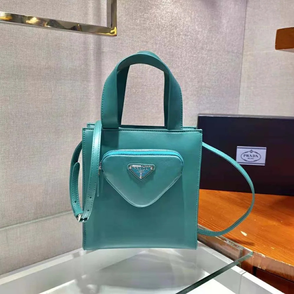 Prada Nappa Leather Tote Bag for Women in Lime Prada Nappa Leather Tote Bag for Women in Lime
