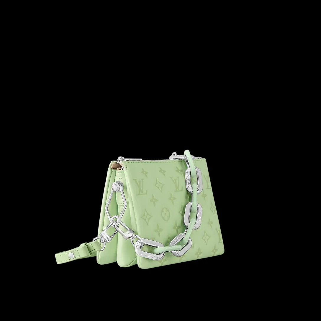 Louis Vuitton Coussin BB Shoulder Bag in Green Silver Hardware Louis Vuitton Coussin BB Shoulder Bag in Green Silver Hardware