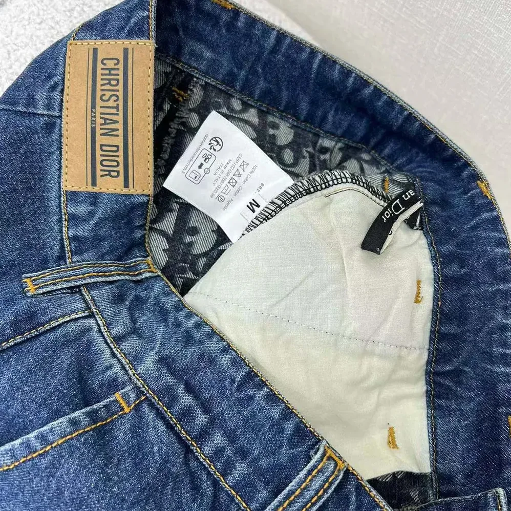 Dior Shorts Blue Stonewashed Cotton Denim for Women