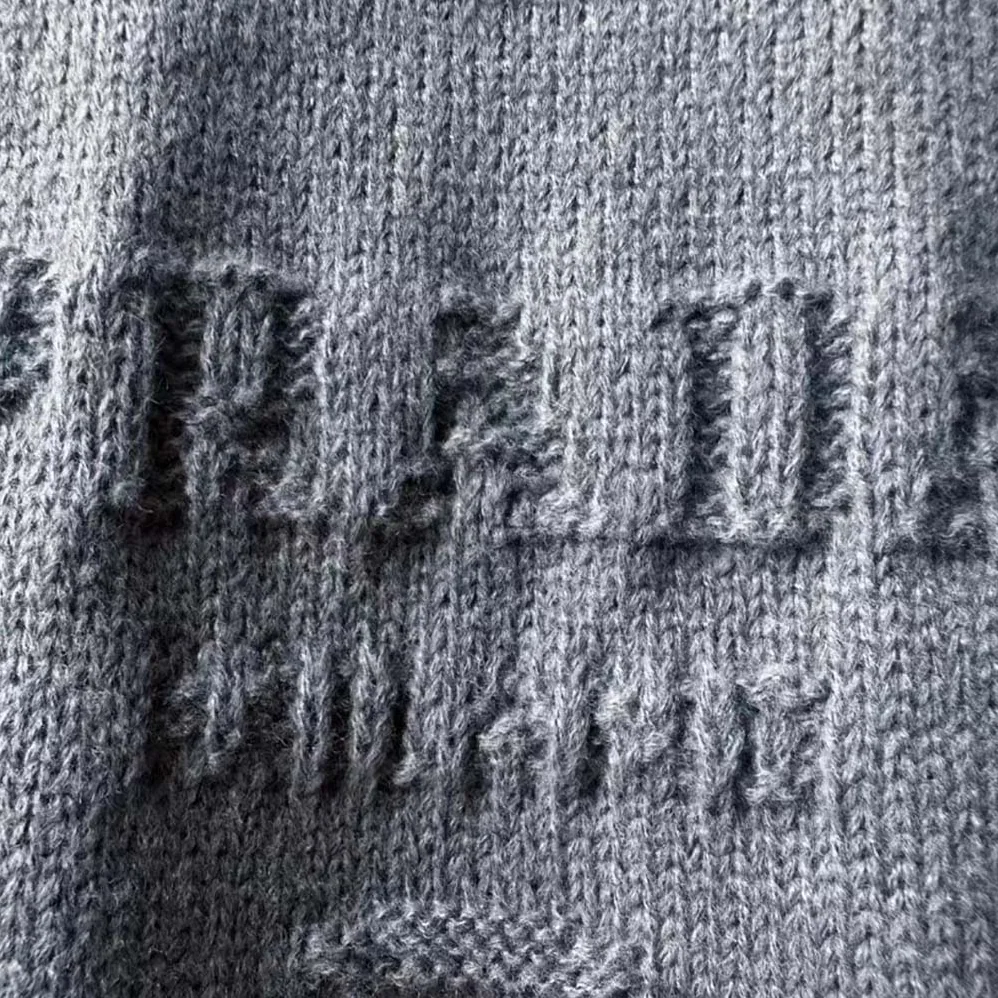 Prada Wool and Cashmere Crew-neck Sweater for Men in Silver