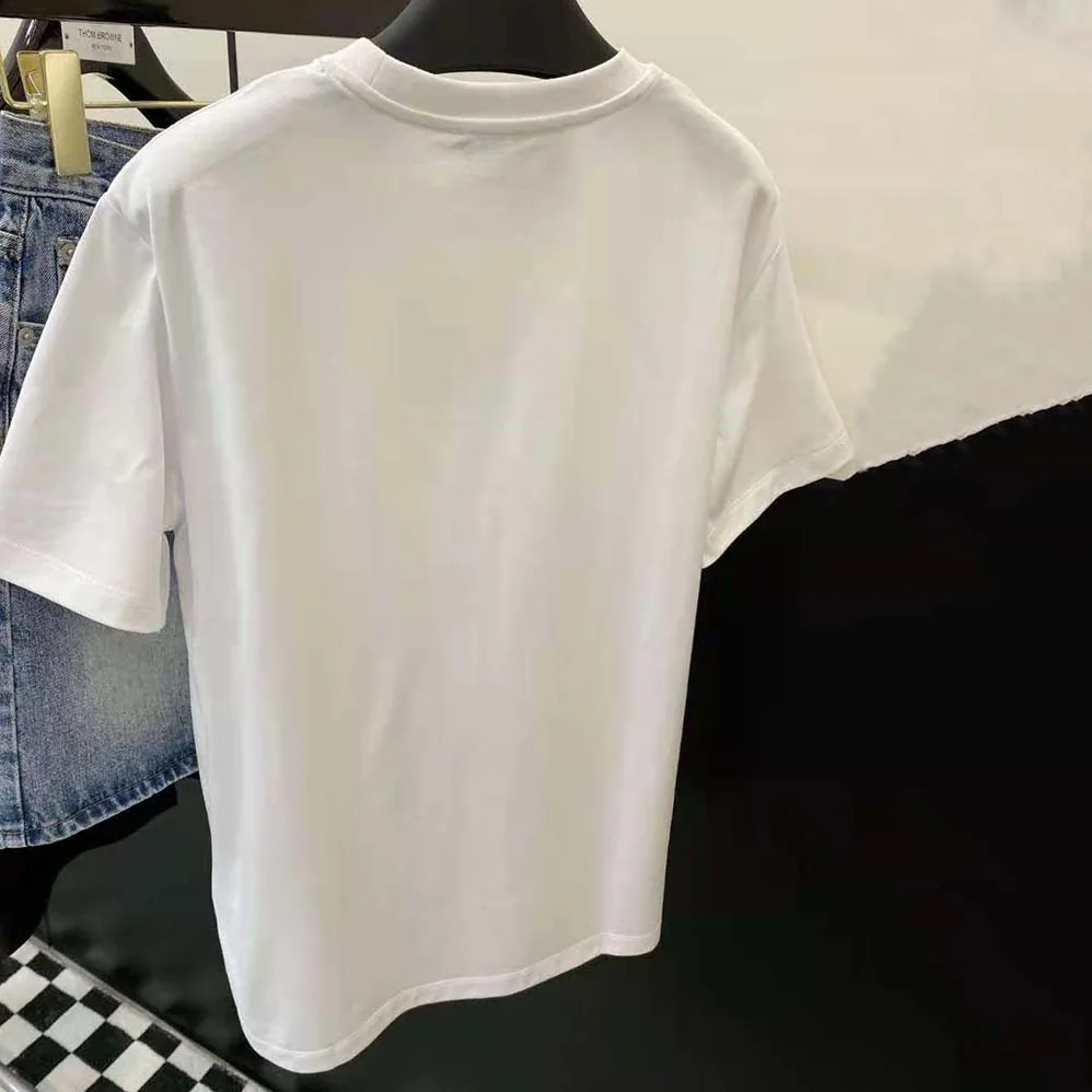 Prada Embroidered Jersey T-shirt for Men in White