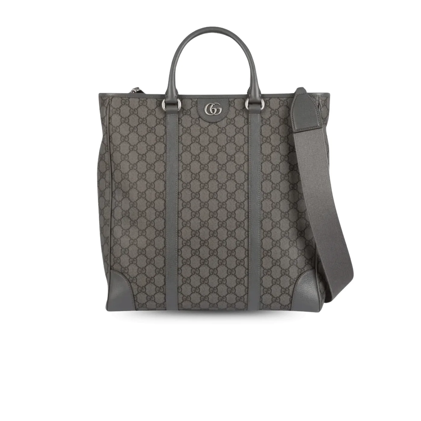 Gucci Ophidia Medium Tote Bag in Grey/ Black Silver Hardware Gucci Ophidia Medium Tote Bag in Grey/ Black Silver Hardware