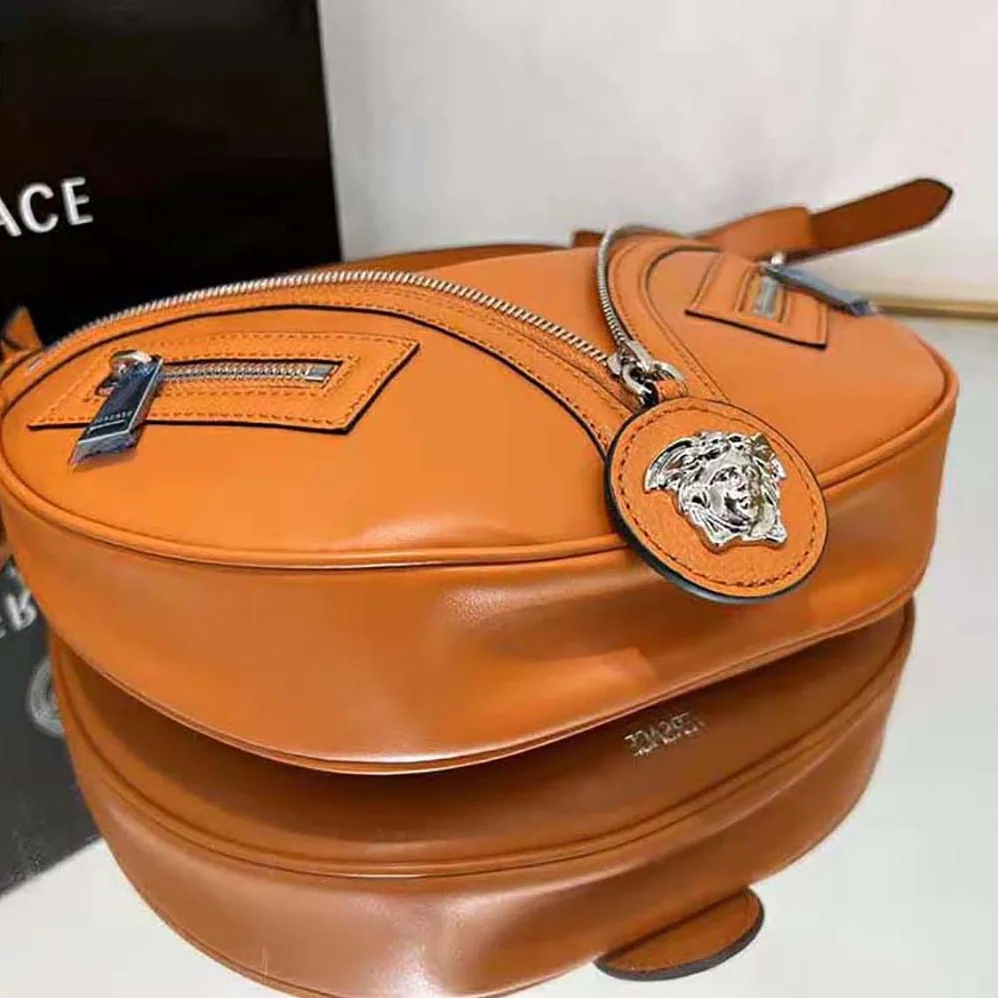 Versace Repeat Small Hobo Bag for Women in Orange Versace Repeat Small Hobo Bag for Women in Orange