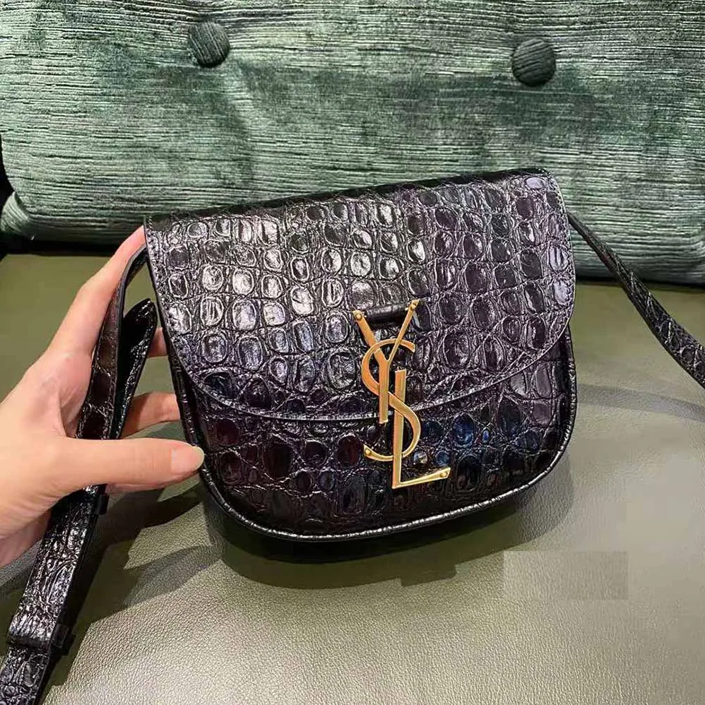 Saint Laurent YSL Kaia Small Satchel in Crocodile for Women in Embossed Leather Saint Laurent YSL Kaia Small Satchel in Crocodile for Women in Embossed Leather