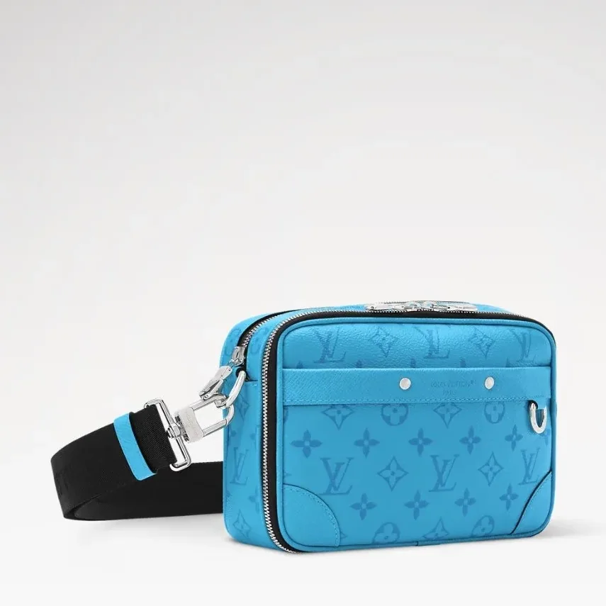 Louis Vuitton Alpha Messenger Crossbody Bag in Tropical Blue Silver Hardware