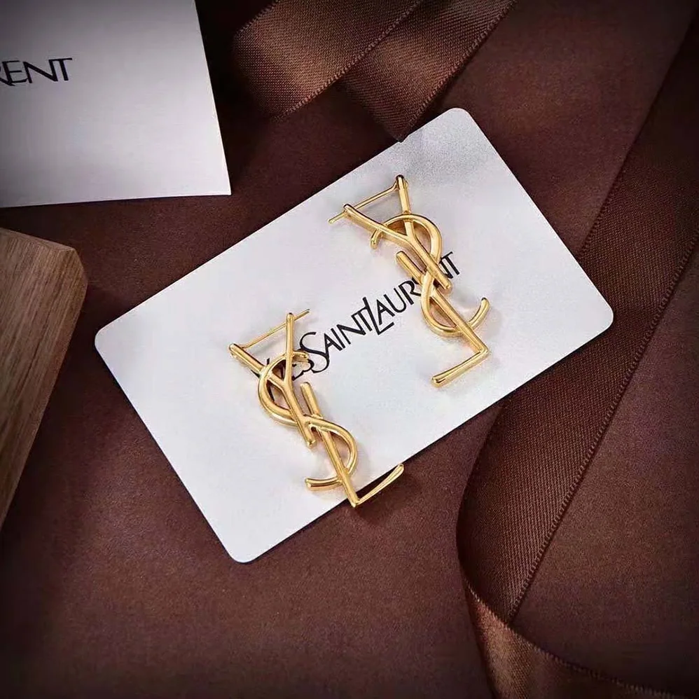 Saint Laurent YSL Cassandre Single Earring in Metal for Women Saint Laurent YSL Cassandre Single Earring in Metal for Women
