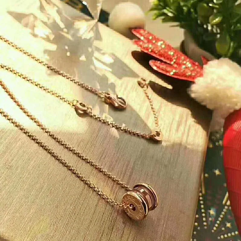Bvlgari B.zero1 Necklace 18 KT Rose Gold Chain Pendant for Women Bvlgari B.zero1 Necklace 18 KT Rose Gold Chain Pendant for Women