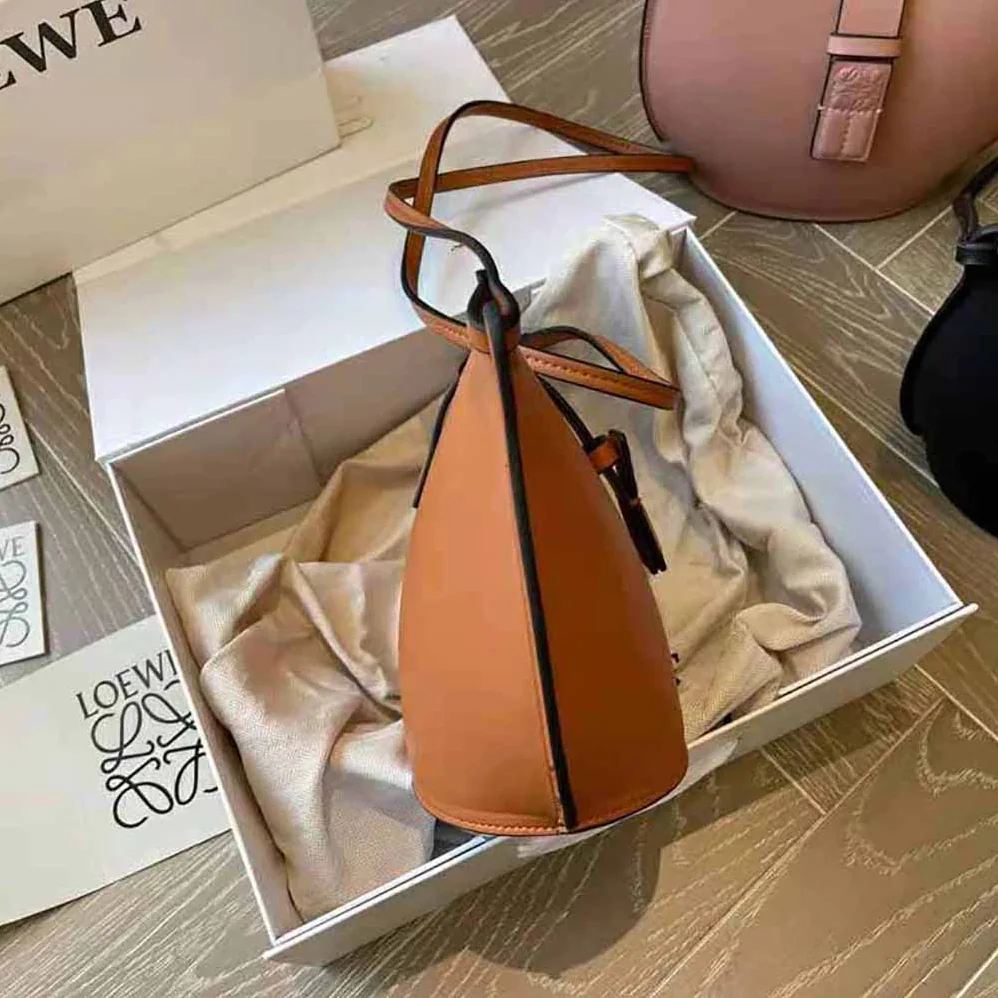 Loewe Moulded Bucket Bag in Calfskin for Women in Brown