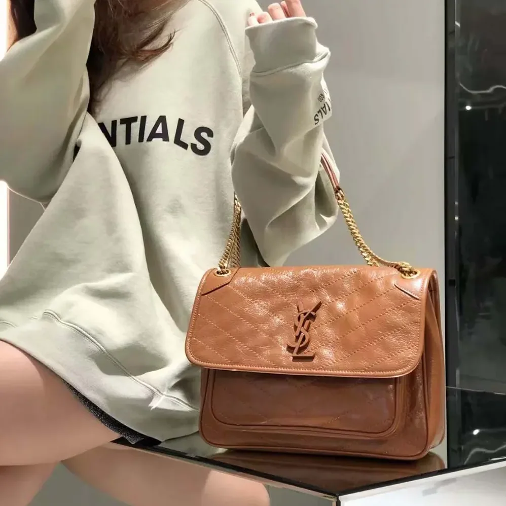 Saint Laurent YSL Niki Medium in Vintage Leather for Women Saint Laurent YSL Niki Medium in Vintage Leather for Women
