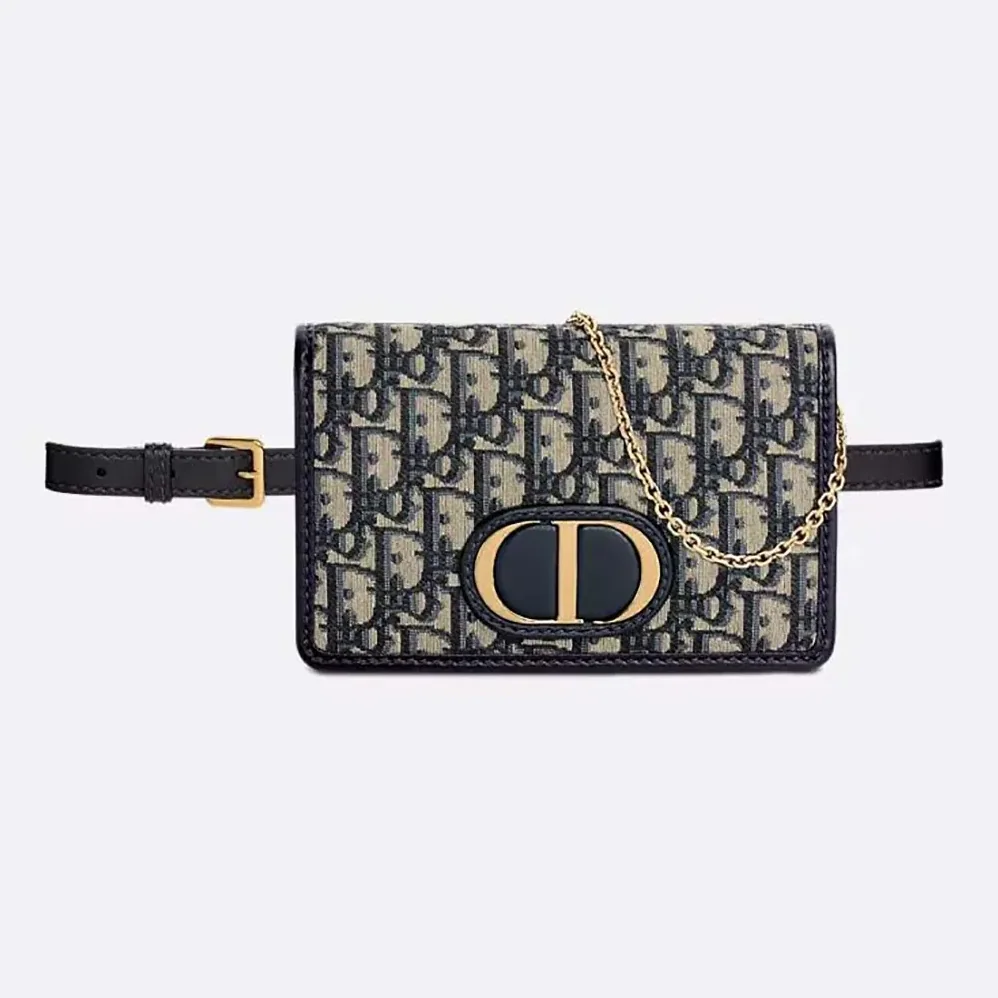 Dior 2-in-1 30 Montaigne Pouch Blue Dior Oblique Jacquard for Women Dior 2-in-1 30 Montaigne Pouch Blue Dior Oblique Jacquard for Women
