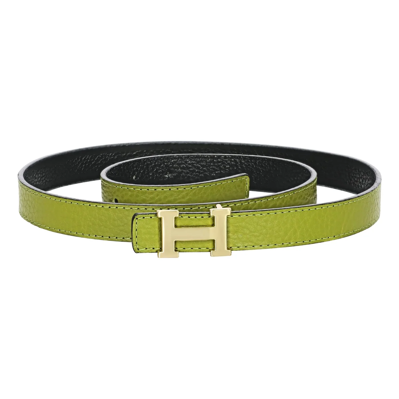 Reversible Buckle Amazing Belt Light Green&Black