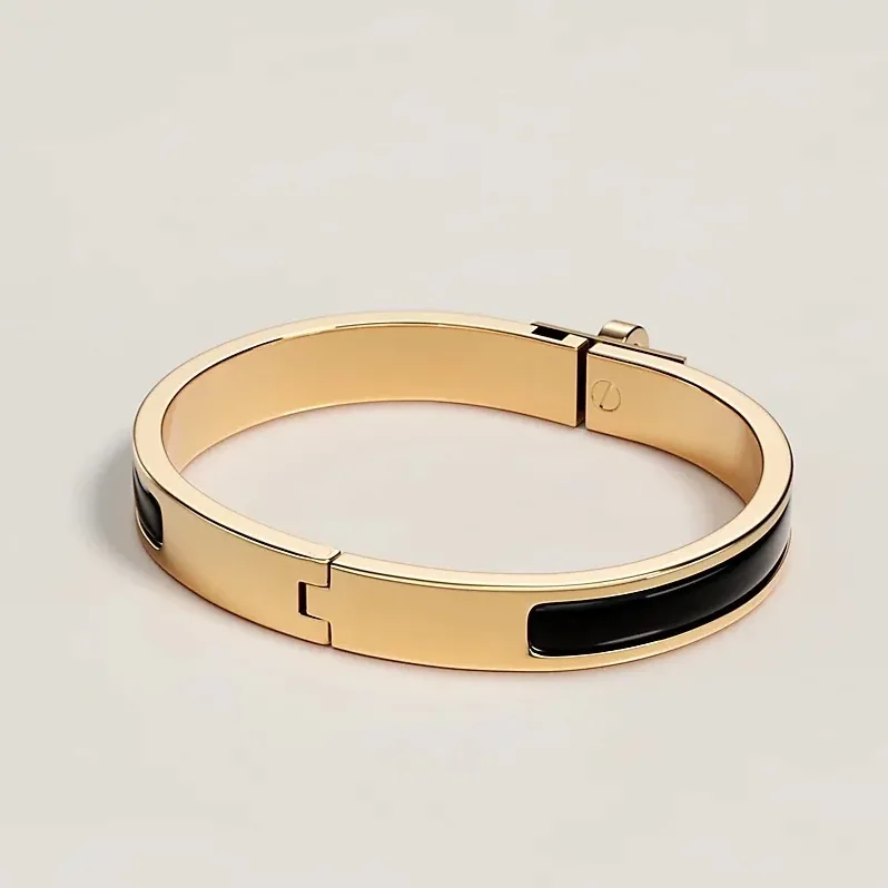 Hermes Mini Clic Kelly Bracelet Noir 01PM