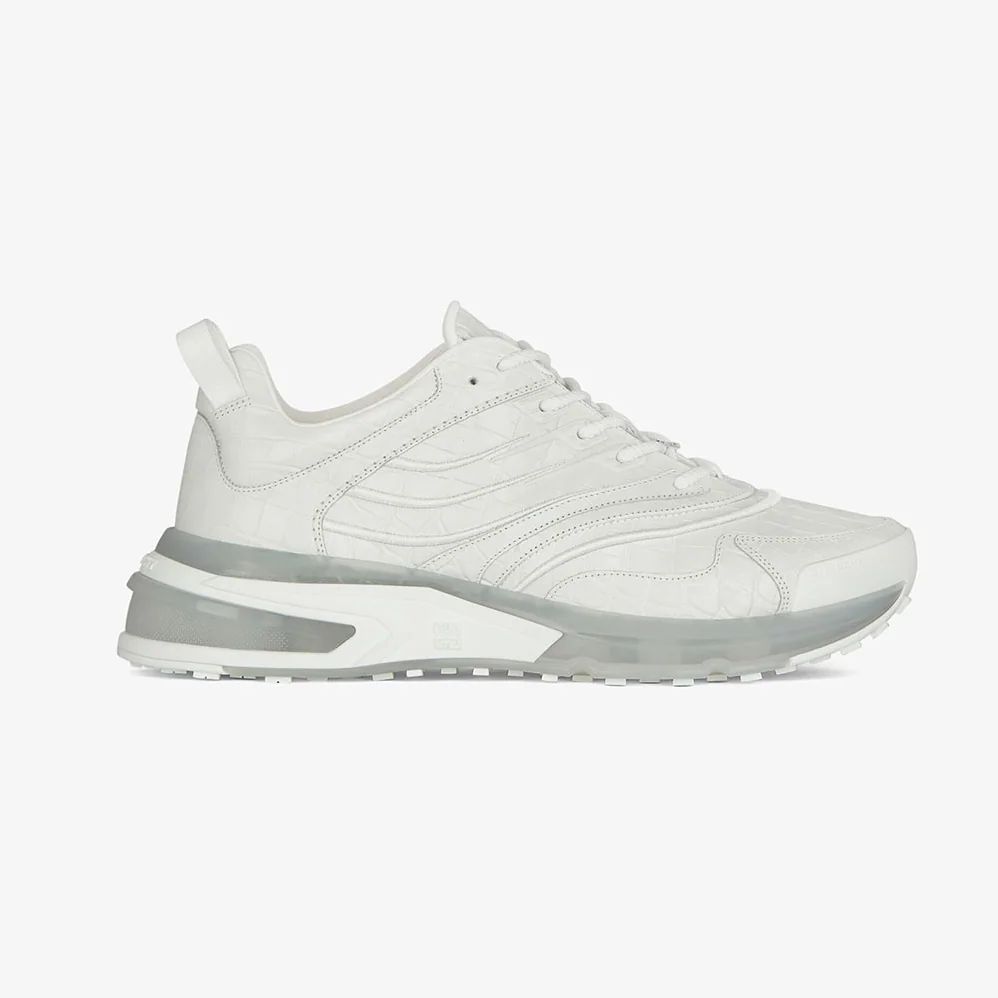 Givenchy Giv 1 Sneakers in Crocodile Effect Leather for Unisex in White Givenchy Giv 1 Sneakers in Crocodile Effect Leather for Unisex in White