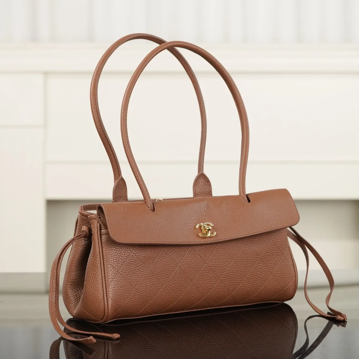 Chanel Small Shopping Shoulder Bag in Camel Gold Hardware Chanel Small Shopping Shoulder Bag in Camel Gold Hardware