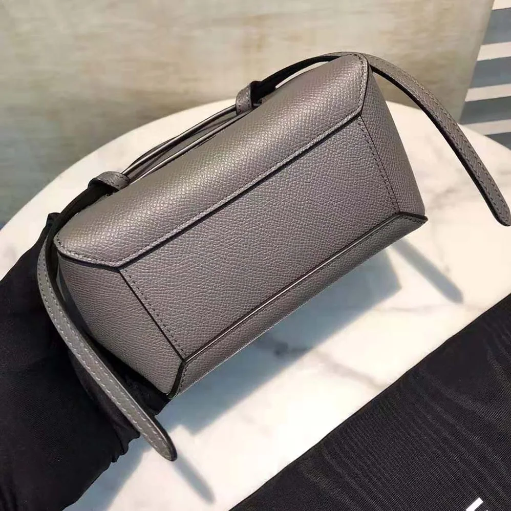 Celine Pico Belt Bag in Grained Calfskin for Women in Gray