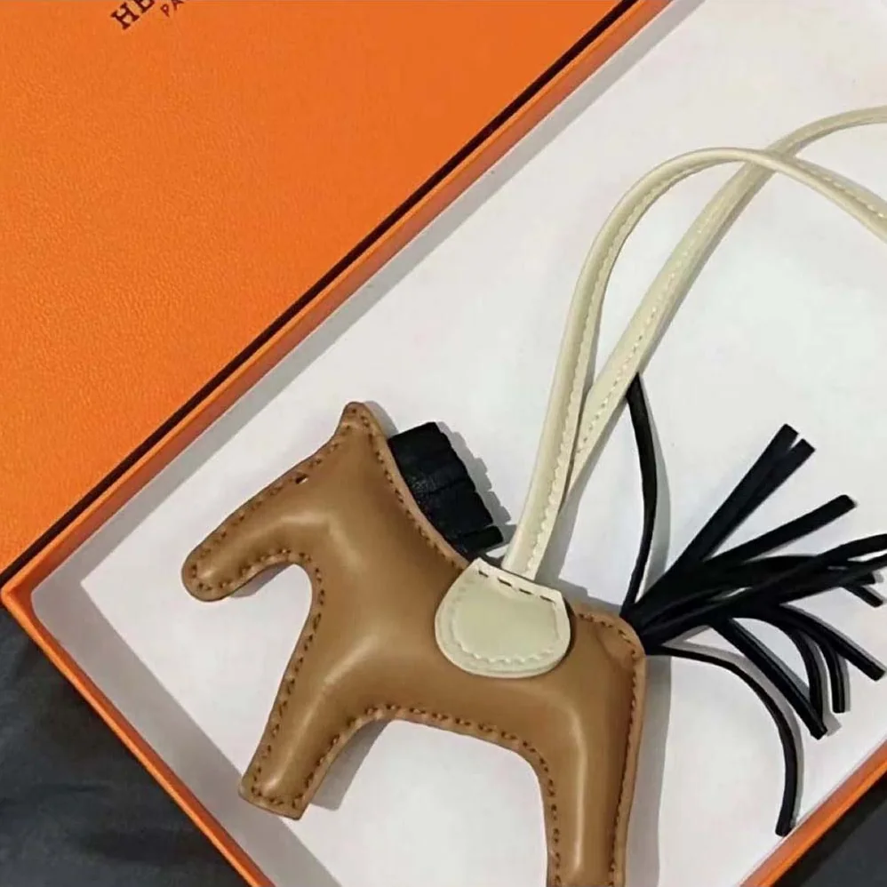 Hermes Rodeo MM Charm for Unisex in Brown Hermes Rodeo MM Charm for Unisex in Brown