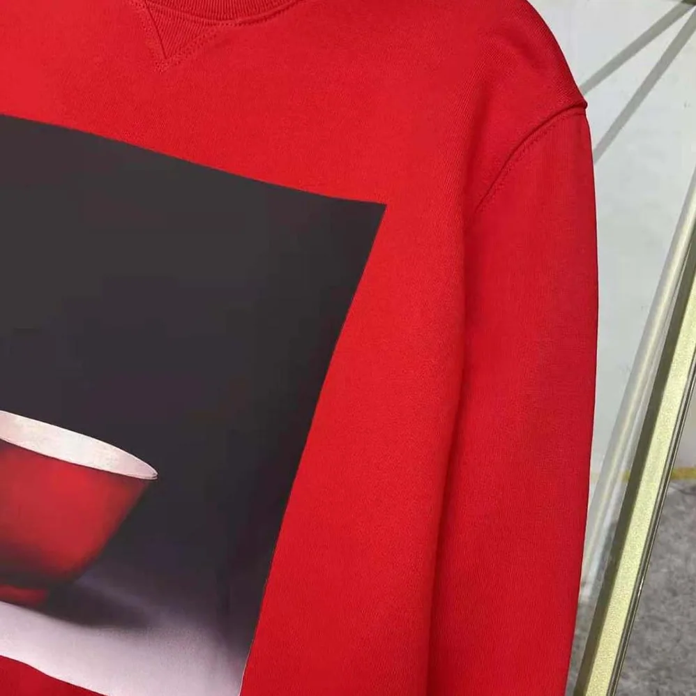 Loewe Ceramic Print Sweatshirt in Cotton for Women in Red