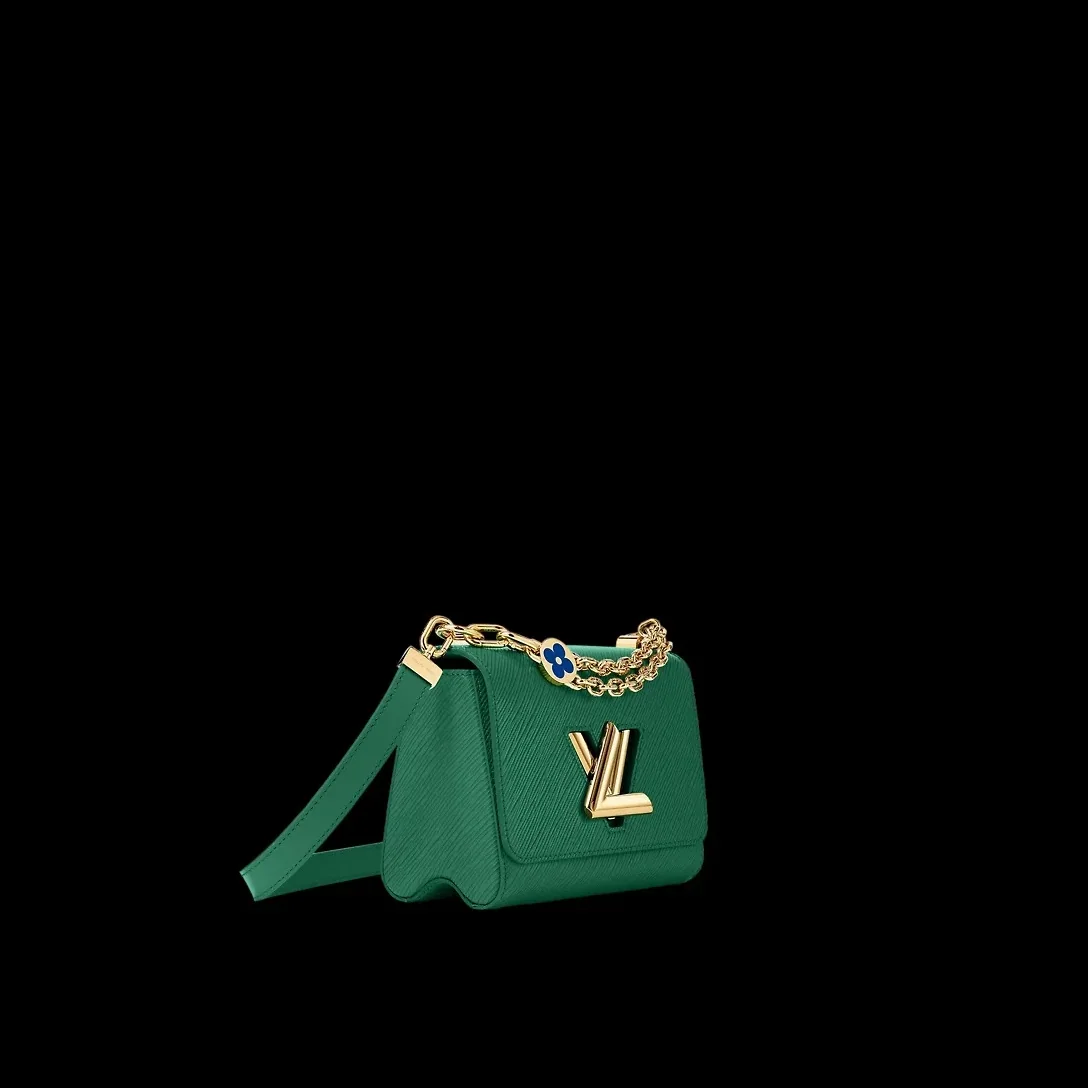 Louis Vuitton Twist PM Green Bag - 7.5 Inches /