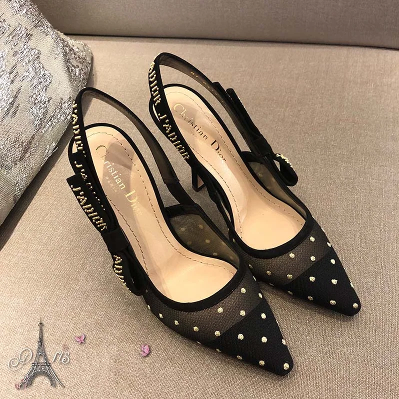 Dior J'adior High-Heeled Gold-Tone Dotted Swiss 100mm Heel for Women Dior J'adior High-Heeled Gold-Tone Dotted Swiss 100mm Heel for Women