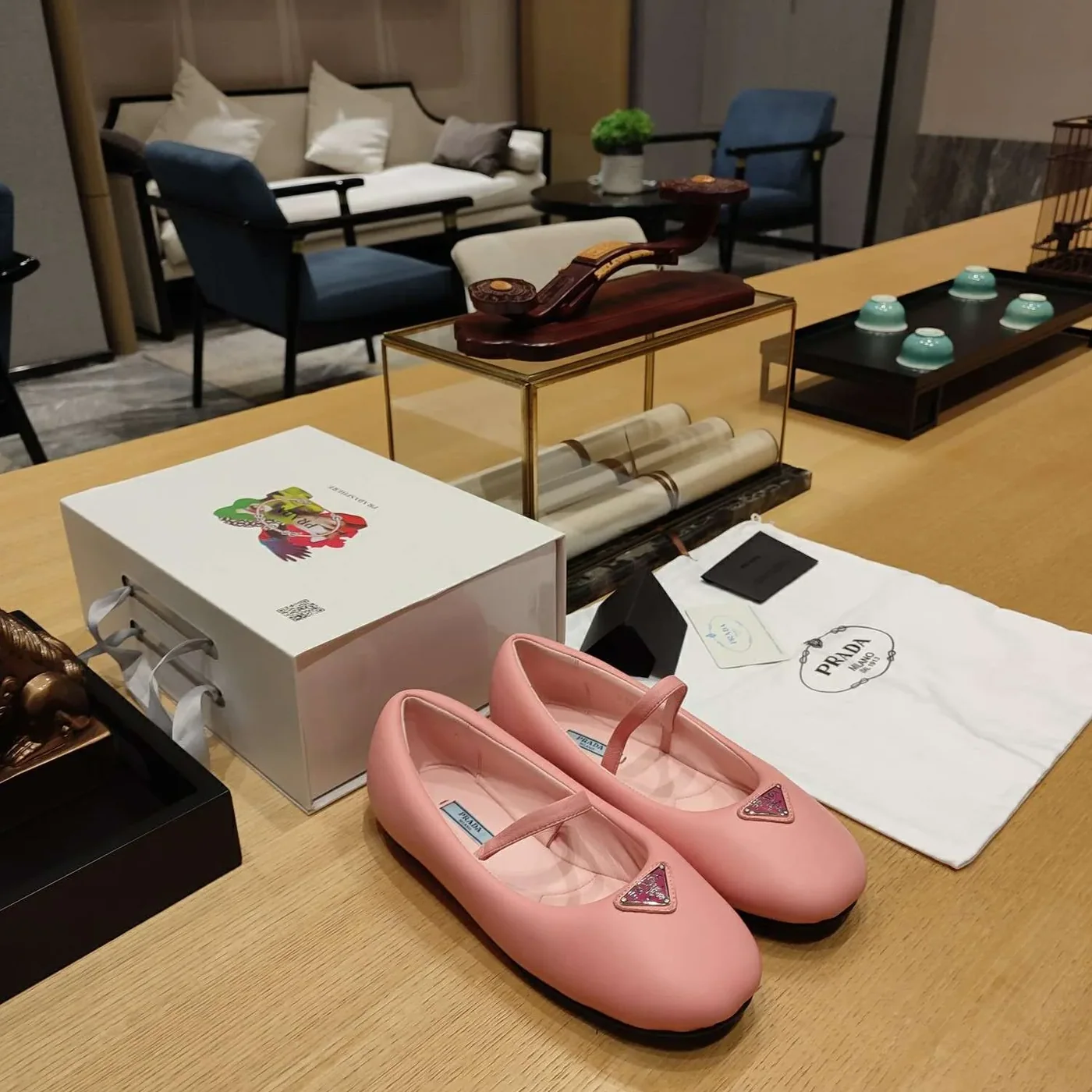 Prada Soft Padded Nappa Ballerinas Light Pink Prada Soft Padded Nappa Ballerinas Light Pink