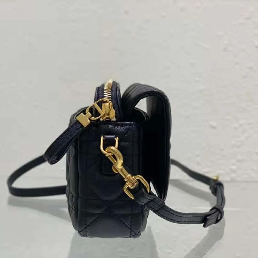 Dior Caro Pouch Black Supple Cannage Calfskin for Women Dior Caro Pouch Black Supple Cannage Calfskin for Women