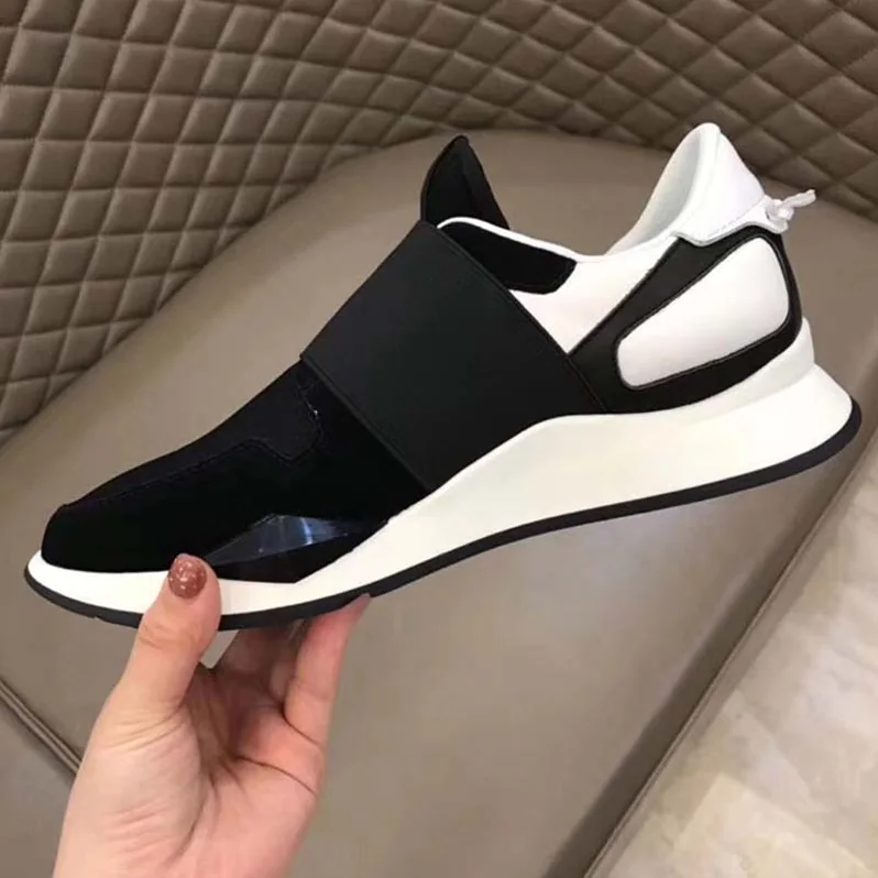 Givenchy Elastic Strap Sneakers in Leather Shoes Black for Women Givenchy Elastic Strap Sneakers in Leather Shoes Black for Women