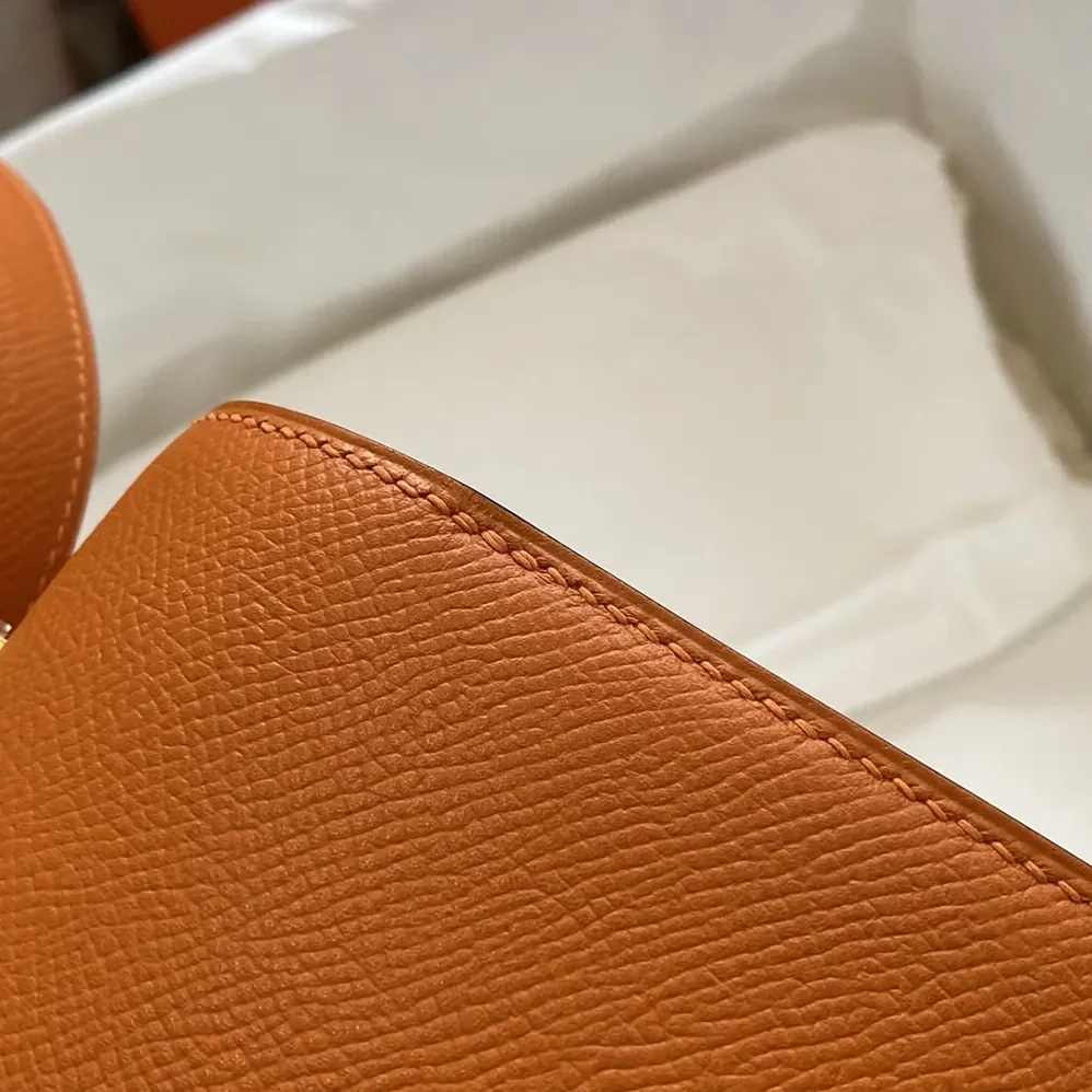 Hermes Constance 24 Bag Epsom Leather for Women in Orange/Gold