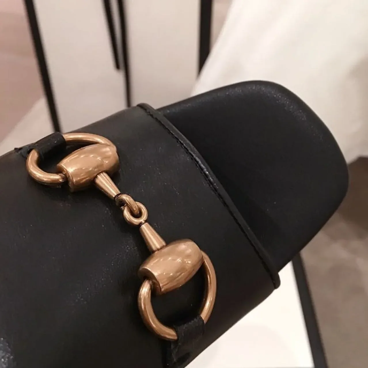 Gucci Horsebit Platform Mules Black