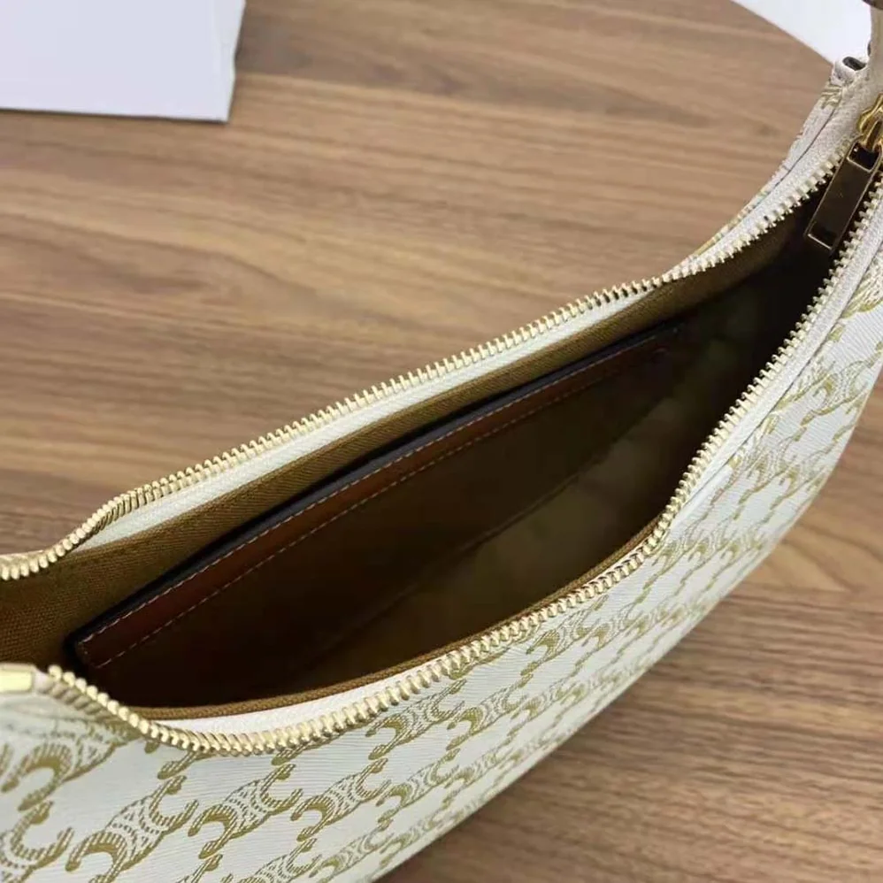 Celine Ava Bag in Triomphe Canvas and Calfskin for Women