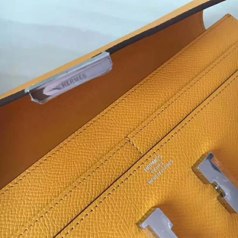 Hermes Constance Long Wallet in Calfskin Leather for Women in Orange Hermes Constance Long Wallet in Calfskin Leather for Women in Orange