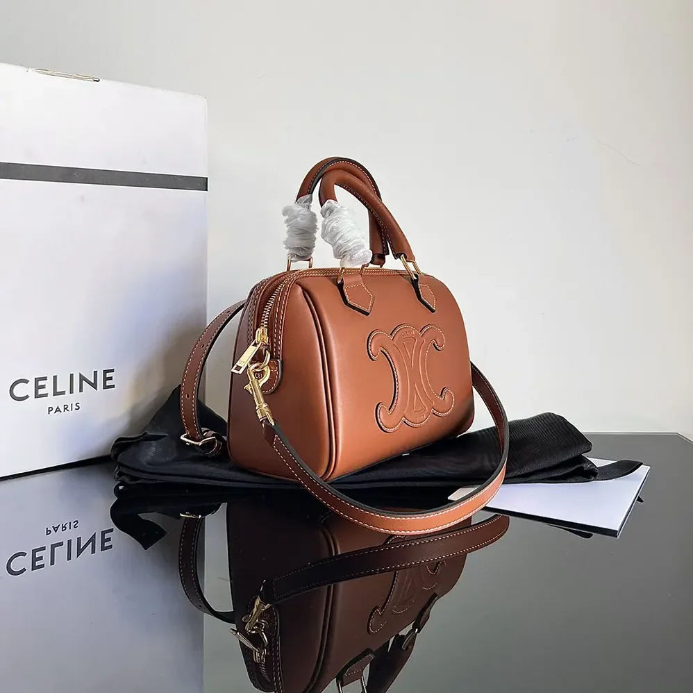 Celine Small Boston in Smooth Calfskin for Women in Brown Celine Small Boston in Smooth Calfskin for Women in Brown
