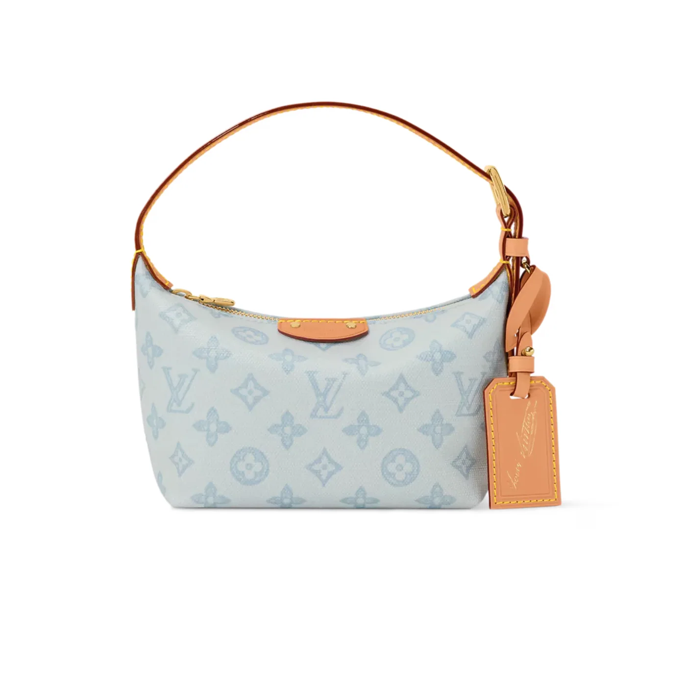 Louis Vuitton Pochette Hills Shoulder Bag / Monogram Origine Bleu Courrier Gold Canvas Gold Hardware