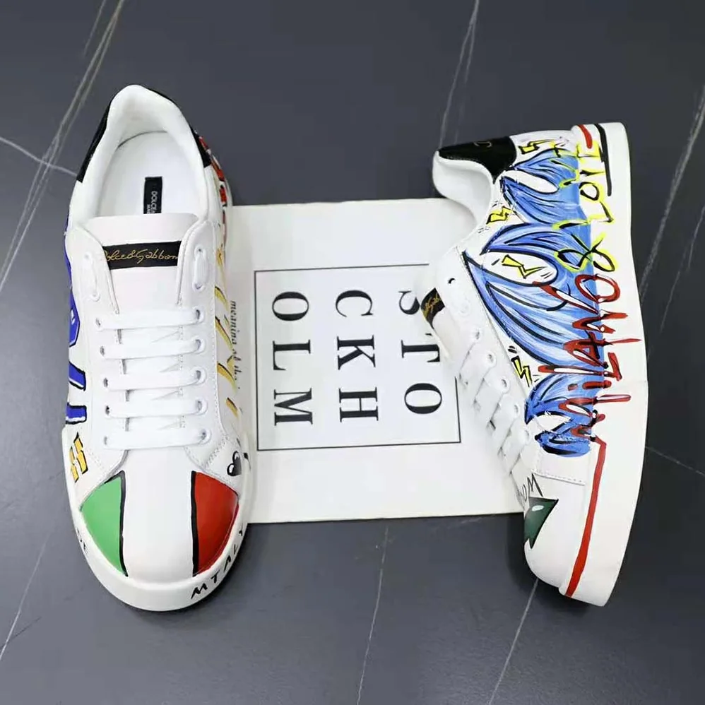 Dolce Gabbana D&G New DGLimited Portofino Sneakers for Men in Blue Dolce Gabbana D&G New DGLimited Portofino Sneakers for Men in Blue