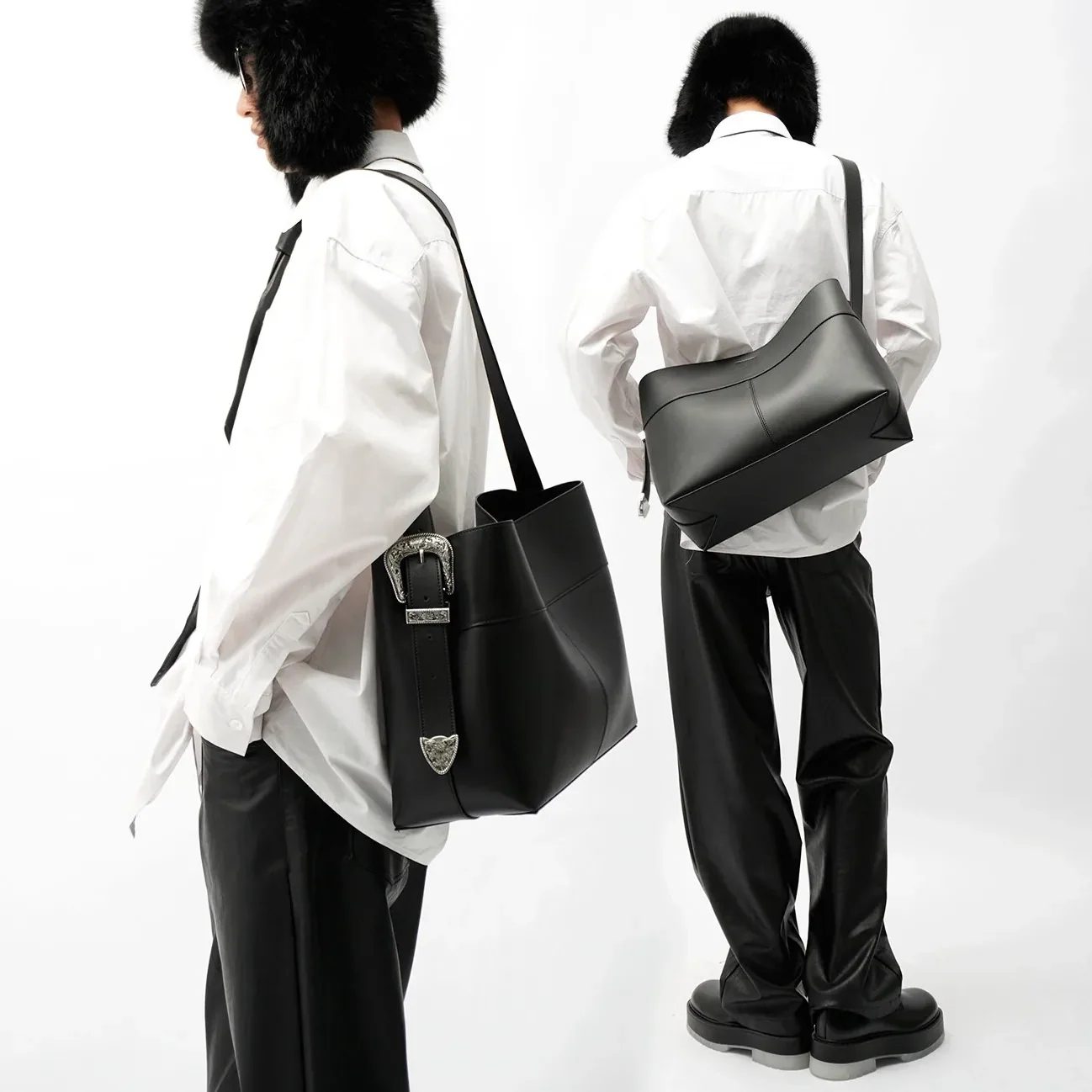 Large Silver Bag For A Niche Designer Piece for Men's
