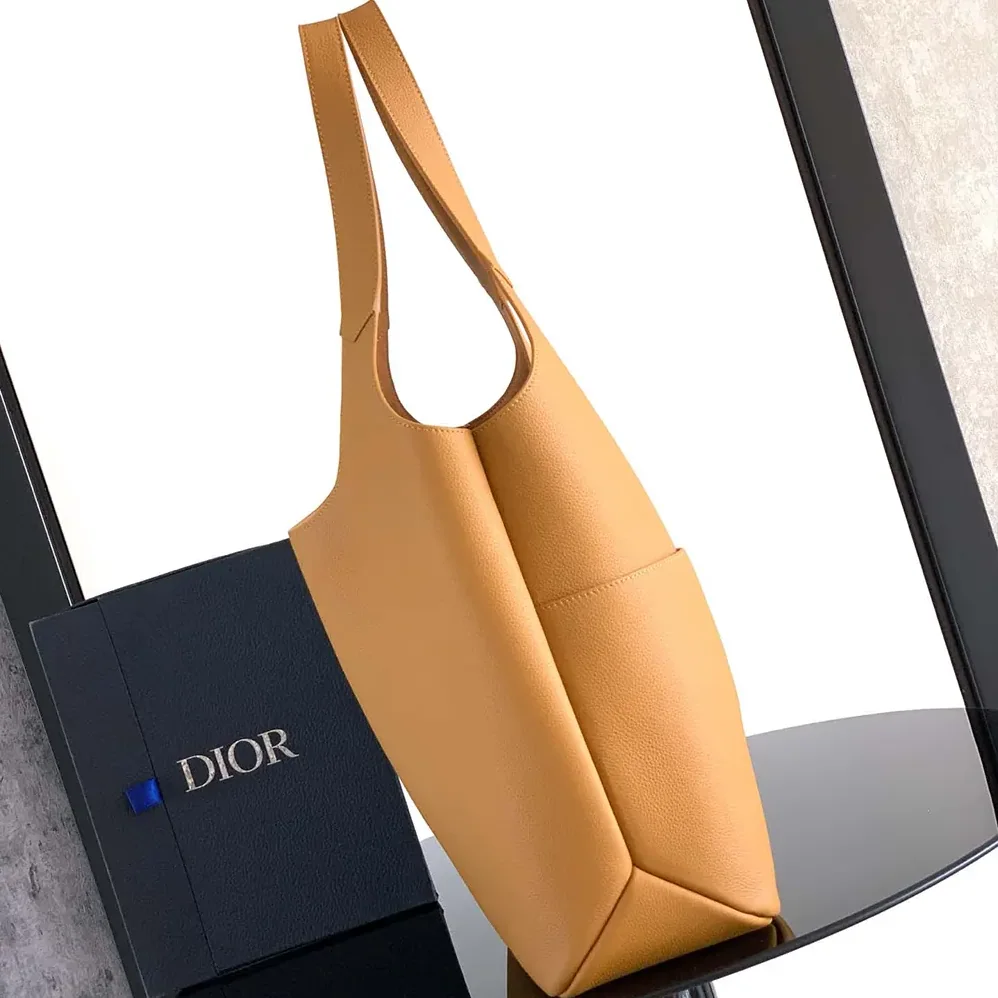 Dior Privé Tote Bag Brown Dior Icons Calfskin for Unisex