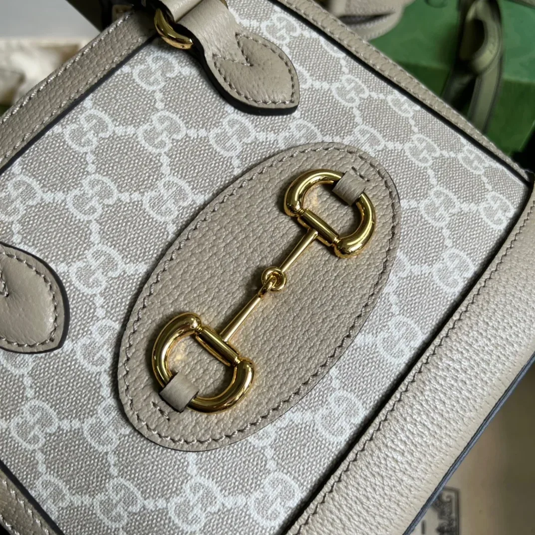 Gucci Horsebit 1955 GG Mini Bag Beige