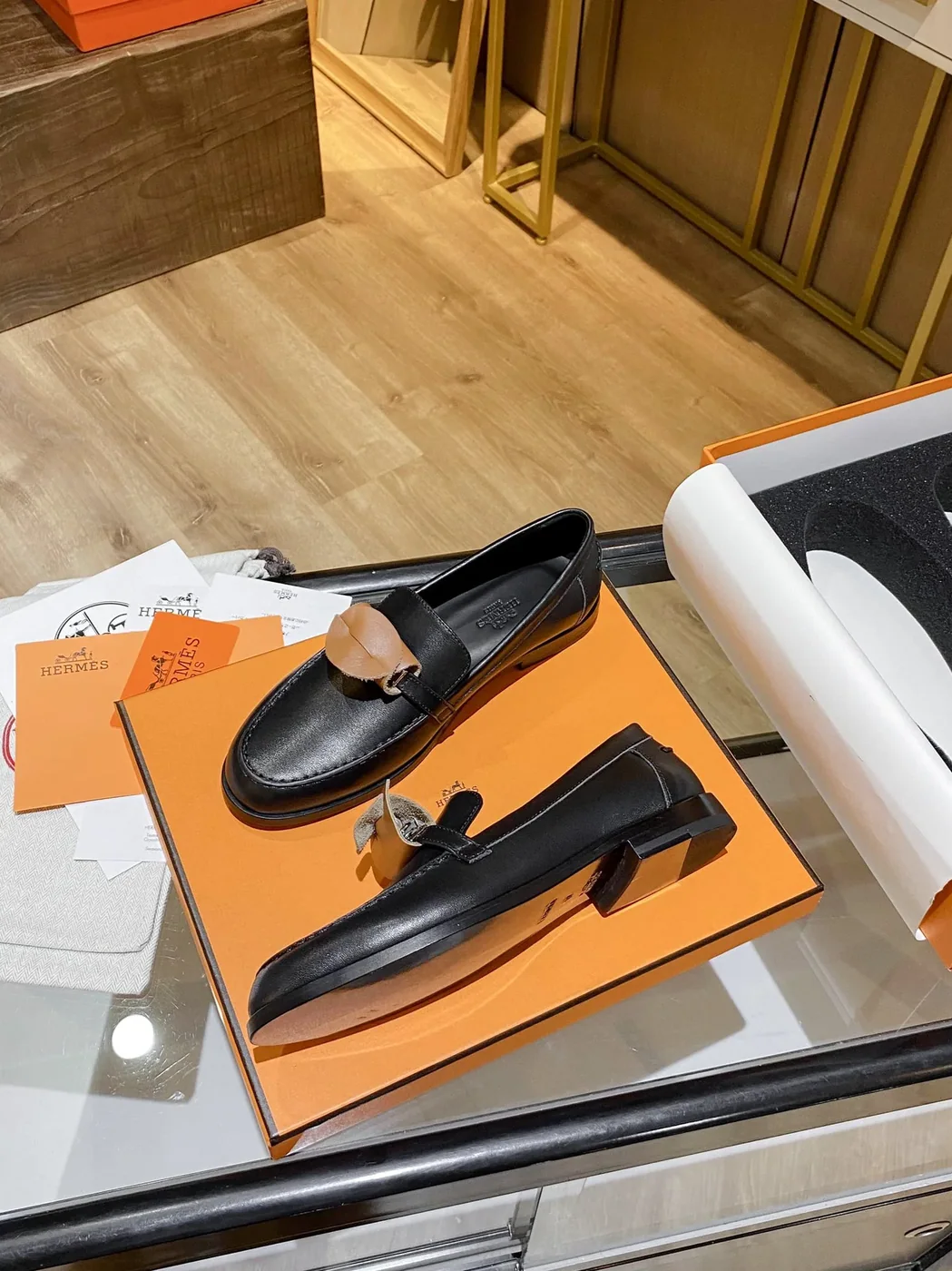 Hermes Destin Loafers Black