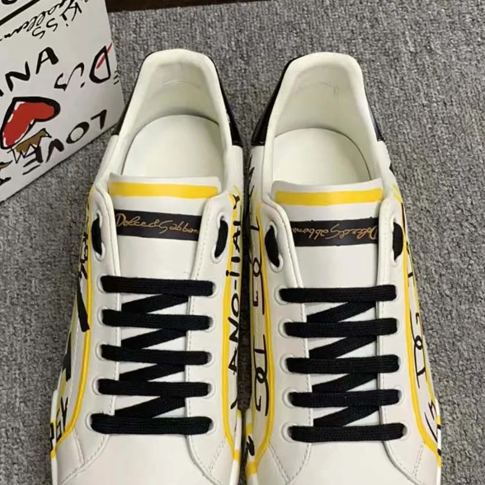 Dolce Gabbana D&G Limited Edition Portofino Sneakers for Unisex in Yellow Dolce Gabbana D&G Limited Edition Portofino Sneakers for Unisex in Yellow