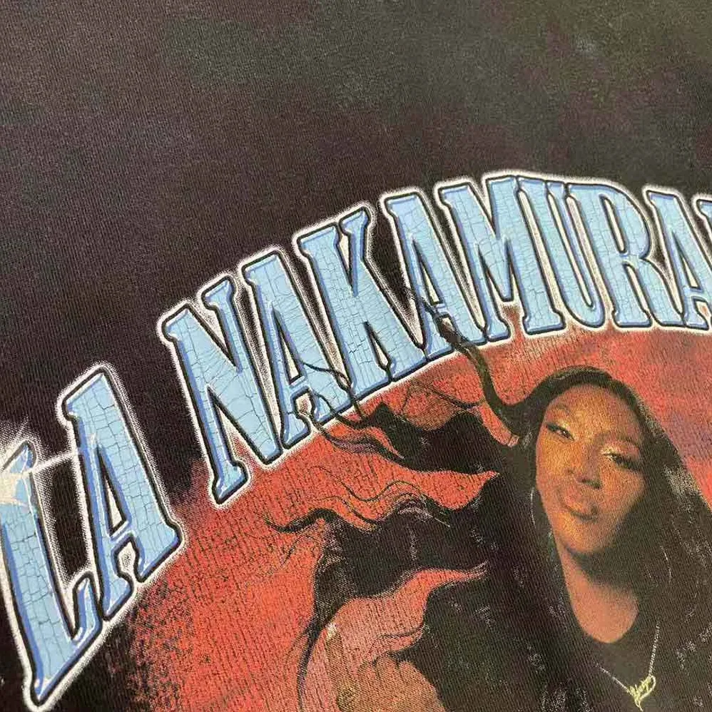 Balenciaga Music Aya Nakamura Merch T-shirt Large Fit in Black for Women Balenciaga Music Aya Nakamura Merch T-shirt Large Fit in Black for Women